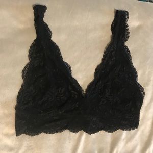 Free People Black Lace Bralette